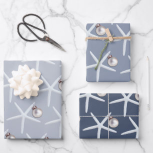 Weihnachten am Strand von Starfish und Ornament Geschenkpapier Set