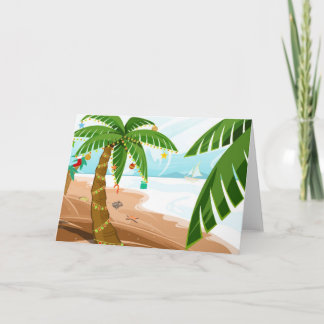 Weihnachten am Strand Weihnachtskarte