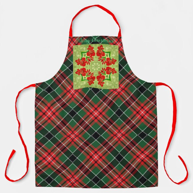 Weihnachten, Amaryllische Schürze (Vorderseite)