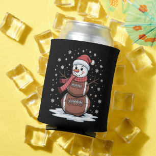 Weihnachten American Football Schneemann Xmas Spor Dosenkühler