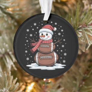Weihnachten American Football Schneemann Xmas Spor Ornament