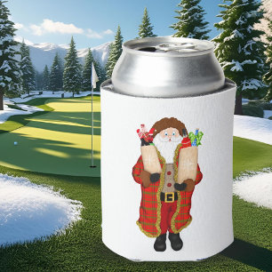Weihnachten, an dem Santa die alkoholischen Geträn Dosenkühler