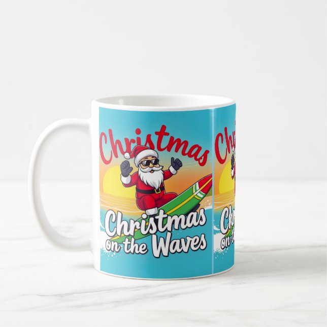 Weihnachten an den Wellen Kaffeetasse (Links)