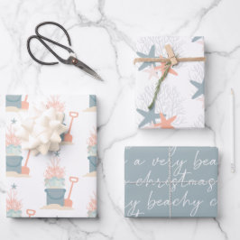 Weihnachten an der Küste Geschenkpapier Set