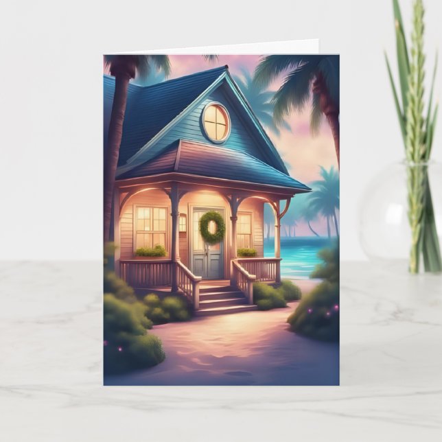 Weihnachten an der Küste Karte (Vorderseite)