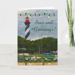 Weihnachten an der Küste St. Augustine Leuchtturmk