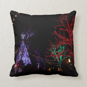 Weihnachten an der silberner Dollar-Stadt Kissen