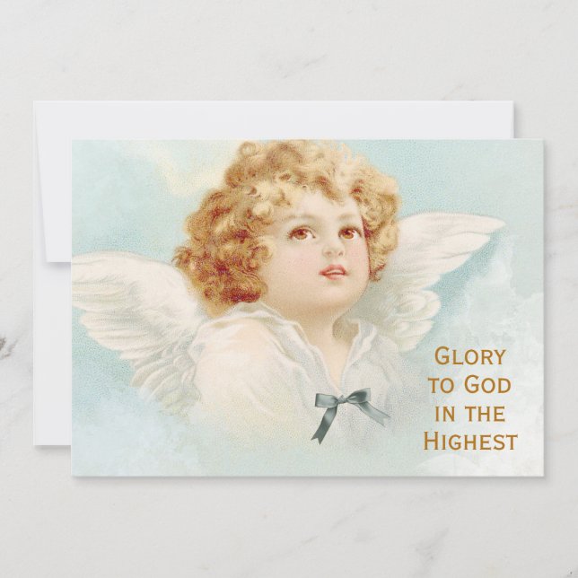 Weihnachten Angel Cherub Glory zu Gott Religious B (Vorderseite)