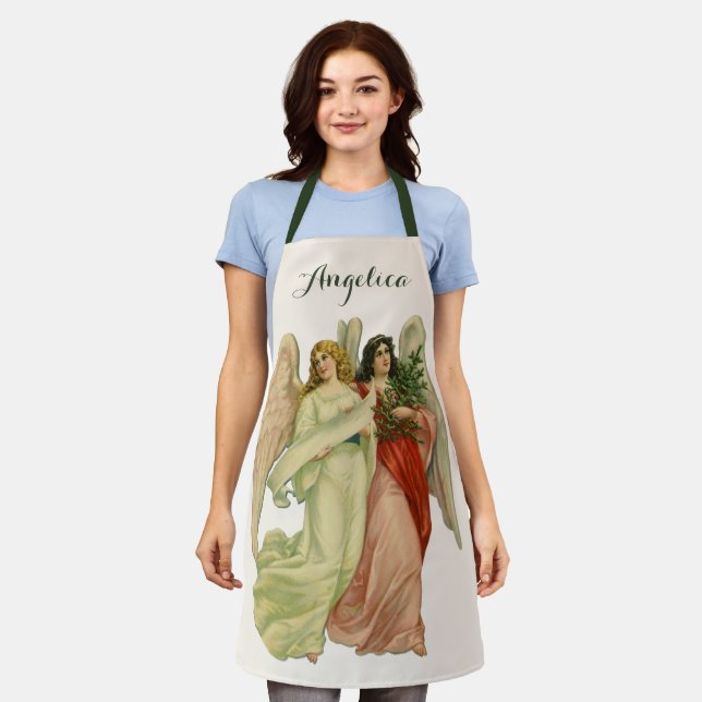 Weihnachten, antiker Viktorianischer Engel Die sch Schürze (Getragen)
