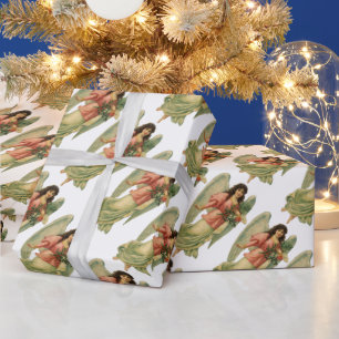Weihnachten, antiker Viktorianischer Engel Geschenkpapier