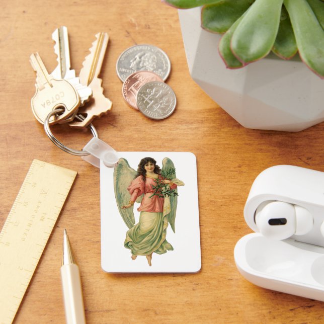 Weihnachten, antiker Viktorianischer Engel Schlüsselanhänger (Schreibtisch)