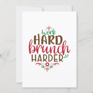 Weihnachten arbeite hart brunch härter einladung