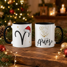 Weihnachten Aries Tierkreiszeichen Santa Hut