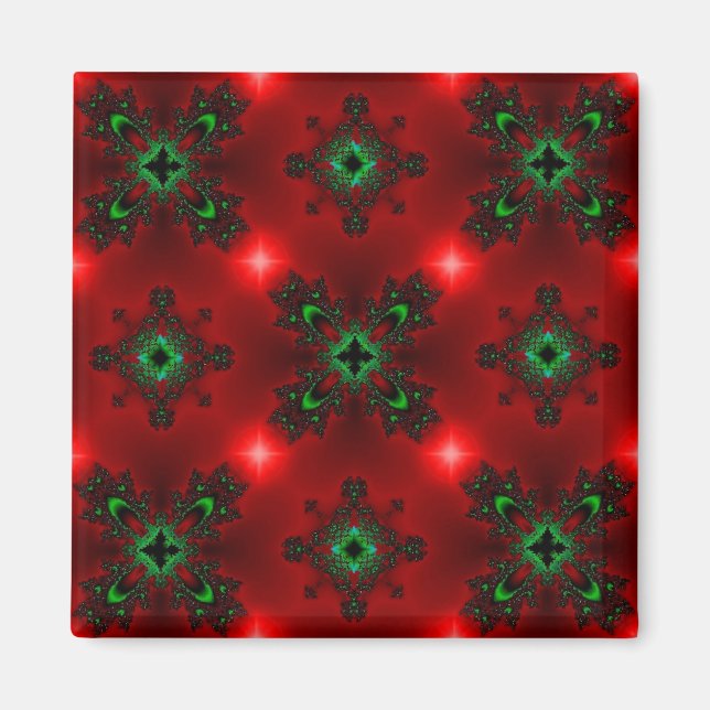 Weihnachten Artdeco im Retro-Stil Magnet (Vorne)