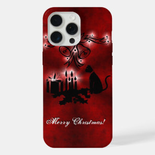 Weihnachten Artdeco mit schwarzer Katze iPhone 15 Pro Max Hülle