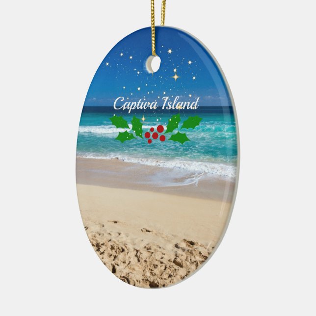 Weihnachten auf Captiva Island, Florida  Keramik Ornament (Links)