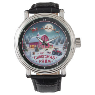 Weihnachten auf dem Bauernhof Armbanduhr