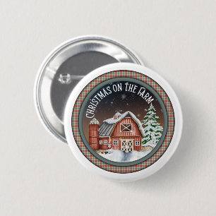 Weihnachten auf dem Bauernhof Button