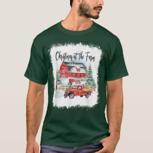 Weihnachten auf dem Bauernhof Frohe Bauer Familie T-Shirt