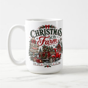 Weihnachten auf dem Bauernhof Red Truck Cozy Chris Kaffeetasse