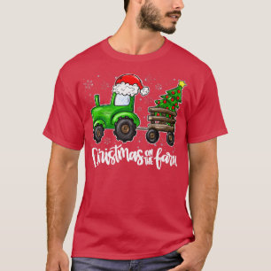 Weihnachten auf dem Bauernhof Traktor Santa Bauer T-Shirt