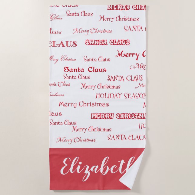 Weihnachten auf dem Strandtuch (Vorderseite)