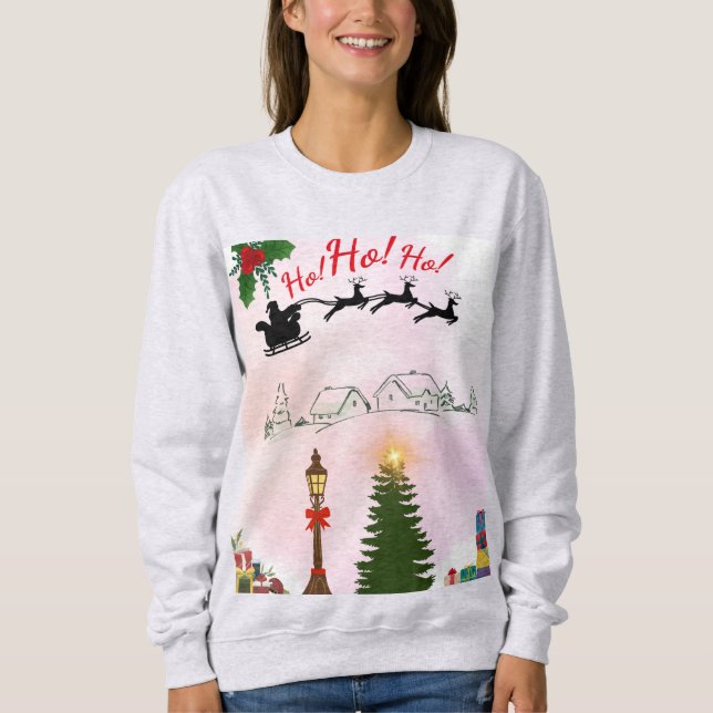 Weihnachten auf dem Sweatshirt der Farm (Vorderseite)