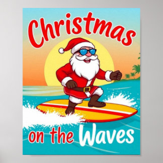 Weihnachten auf dem Wave Poster - Feierliches Küst