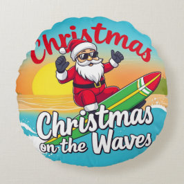 Weihnachten auf dem Weihnachtsbaum Rundes Kissen