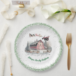 Weihnachten auf der Farm Pappteller