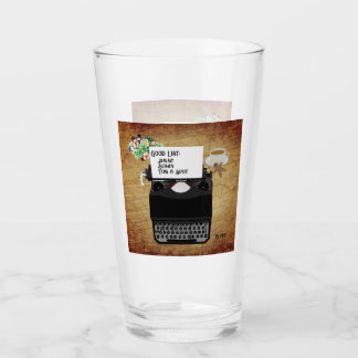 Weihnachten auf der guten Liste Vintager Schriftst Glas