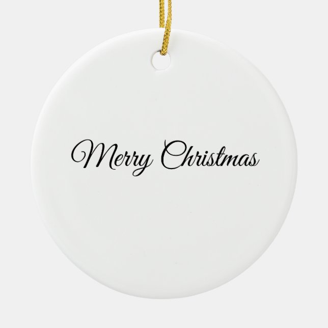 Weihnachten auf der Rückseite des Fotos Keramik Ornament (Vorne)