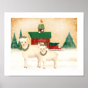 Weihnachten auf der Schaffarm fügen Sie Ihren eige Poster
