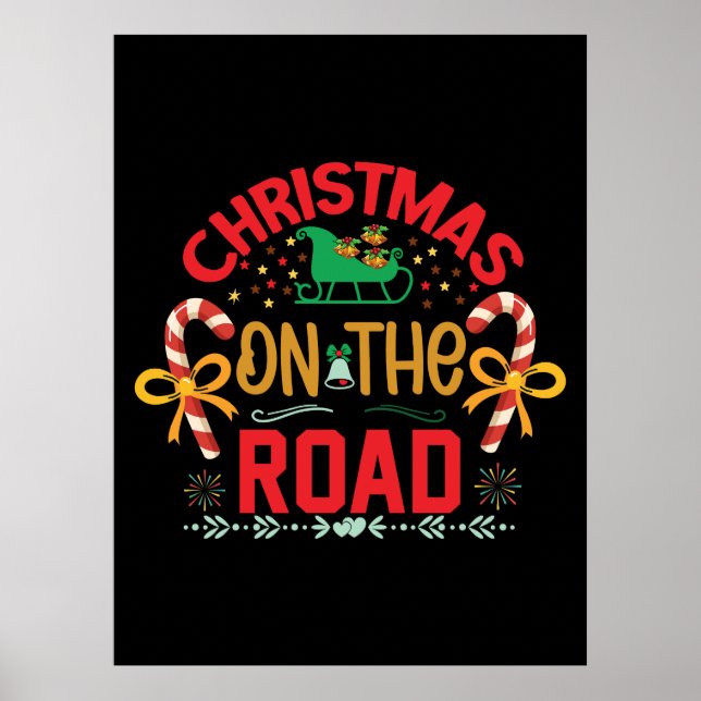 Weihnachten auf der Straße Poster (Vorne)