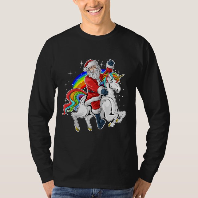 Weihnachten auf einem einsamen Regenbogen Weihnach T-Shirt (Vorderseite)