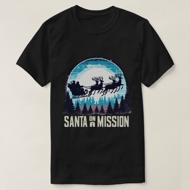 Weihnachten auf einer Mission Weihnachten T-Shirt (Design vorne)