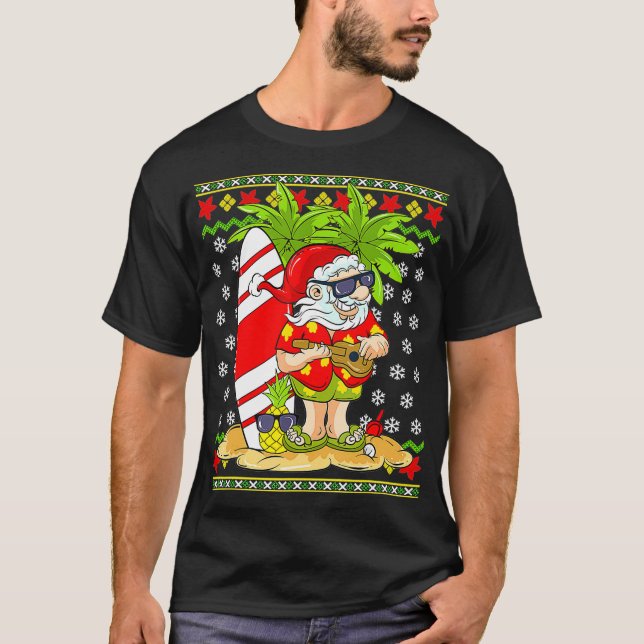 Weihnachten auf Hawaii im Juli Mele Kalikimaka San T-Shirt (Vorderseite)