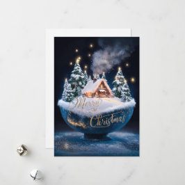 Weihnachten auf magischer Schüssel - Weihnachtskar