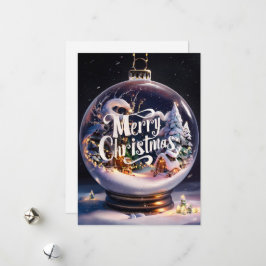 Weihnachten auf magischer Schüssel - Weihnachtskar