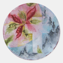 Weihnachten auf Roter Sticker