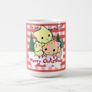 Weihnachten auf Schnee, personalisierter Name Kaffeetasse