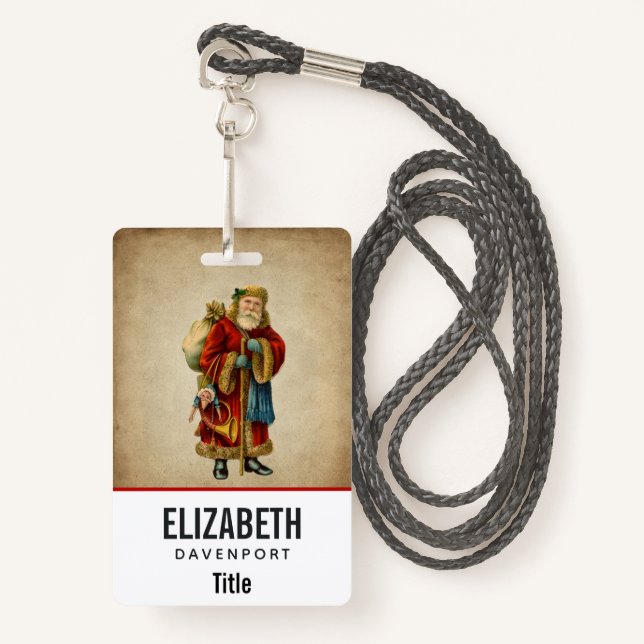 Weihnachten Ausweis (Vorderseite mit Schlüsselband)