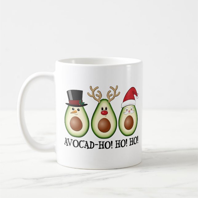 Weihnachten Avocado Frosty, Rudolph und Santa Kaffeetasse (Links)