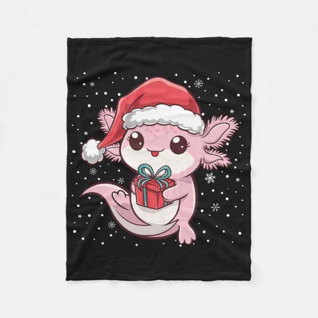 Weihnachten Axolotl Xmas Axolotl für Männer Frauen Fleecedecke (Vorderseite)