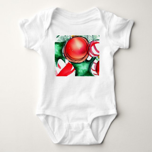 Weihnachten Baby Strampler (Vorderseite)