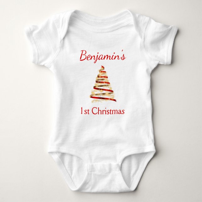 Weihnachten Baby Strampler (Vorderseite)