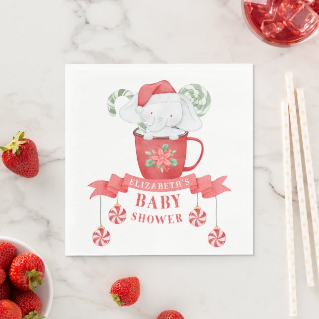 Weihnachten | Babydusche Serviette (Beispiel)