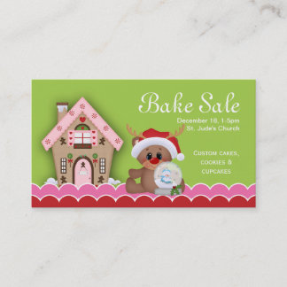 Weihnachten backen Verkaufs-Visitenkarte-Lebkuchen Visitenkarte