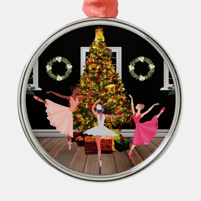 Weihnachten Ballerinas Ornament Aus Metall (Vorne)