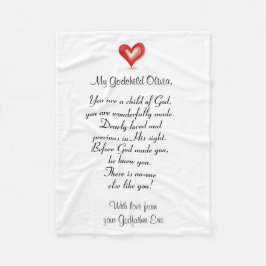 Weihnachten / Bapstimgeschenk für Patenkind, Fleecedecke